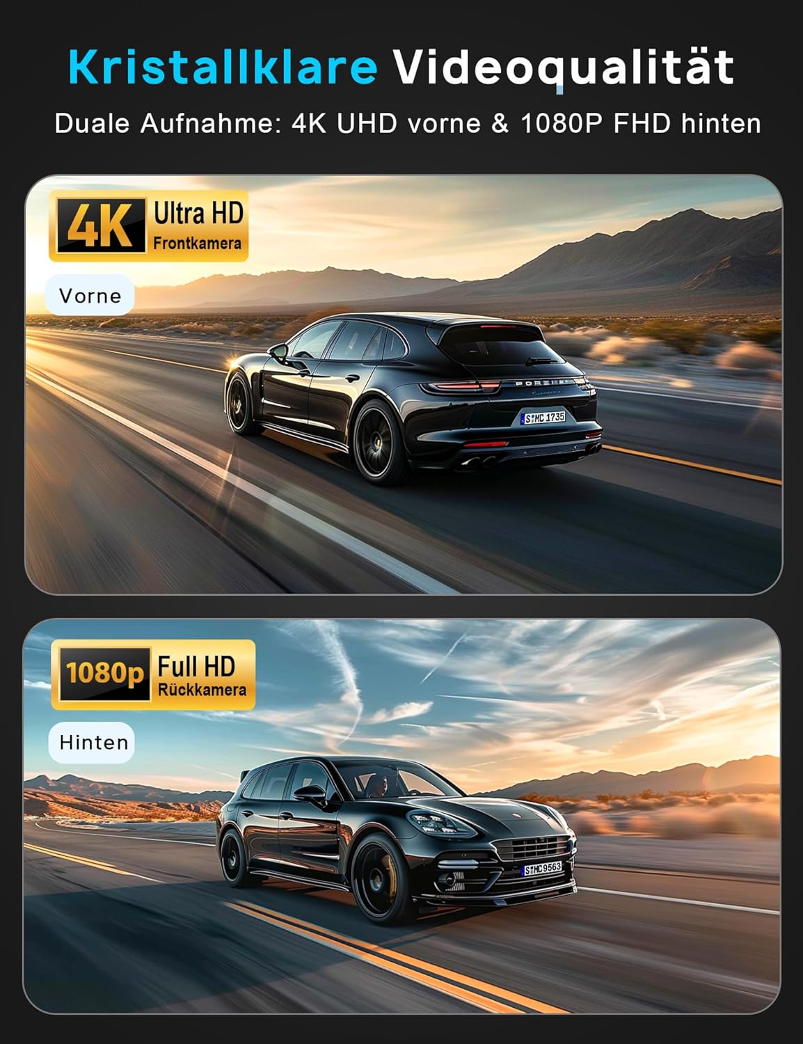 Dashcam Auto Kamera 180° / 360° Sicherheitskamera mit 24/7 Aufnahme & professionellem Einbau