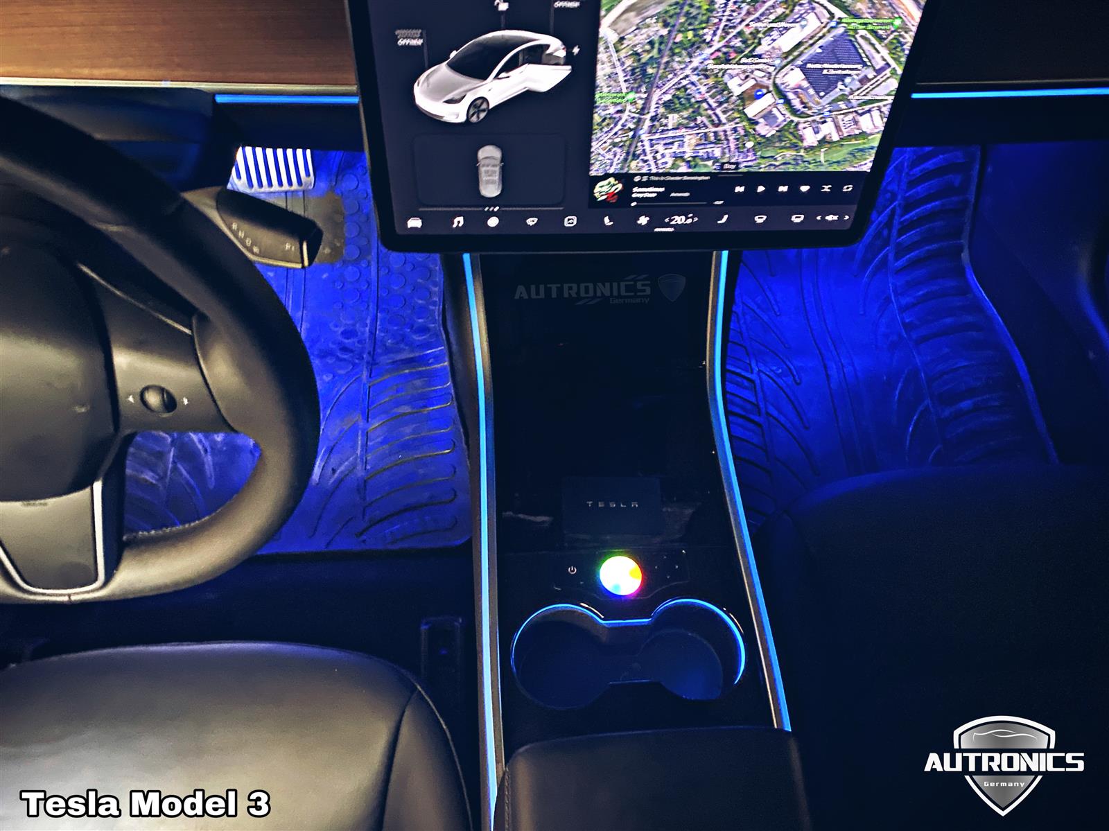 LED Dynamische- Ambientebeleuchtung Nachrüsten – Premium Innenraumlicht für Tesla Model 3 & Model Y