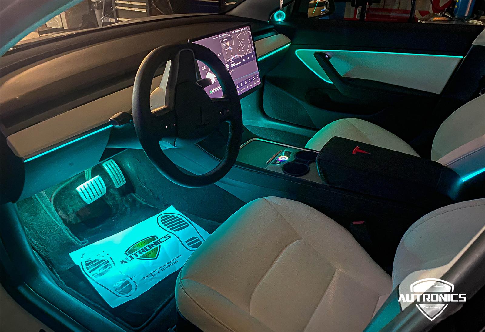 LED Dynamische- Ambientebeleuchtung Nachrüsten – Premium Innenraumlicht für Tesla Model 3 & Model Y