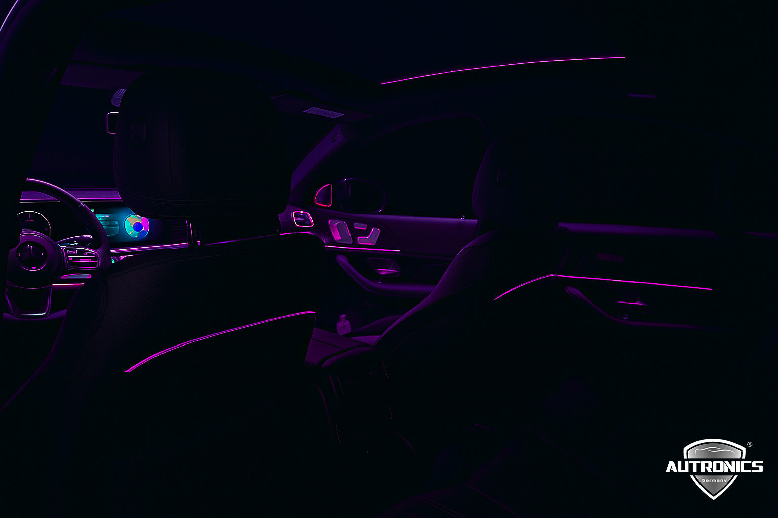 Dynamische LED Panorama- Beleuchtung Nachrüsten – Zusatz- Linien- Ambientebeleuchtung für alle Fahrzeuge mit Panorama-Dach