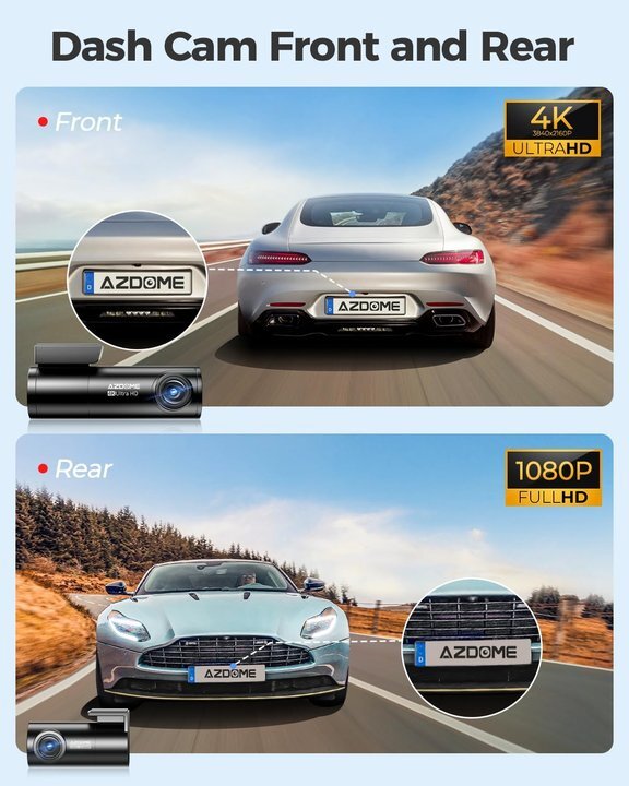 Dashcam Auto Kamera 180° / 360° Sicherheitskamera mit 24/7 Aufnahme & professionellem Einbau