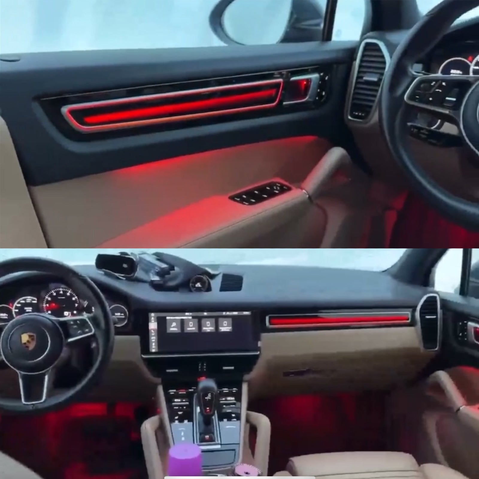 LED Ambientebeleuchtung Nachrüsten – Premium Innenraumlicht für Porsche Cayenne PO536
