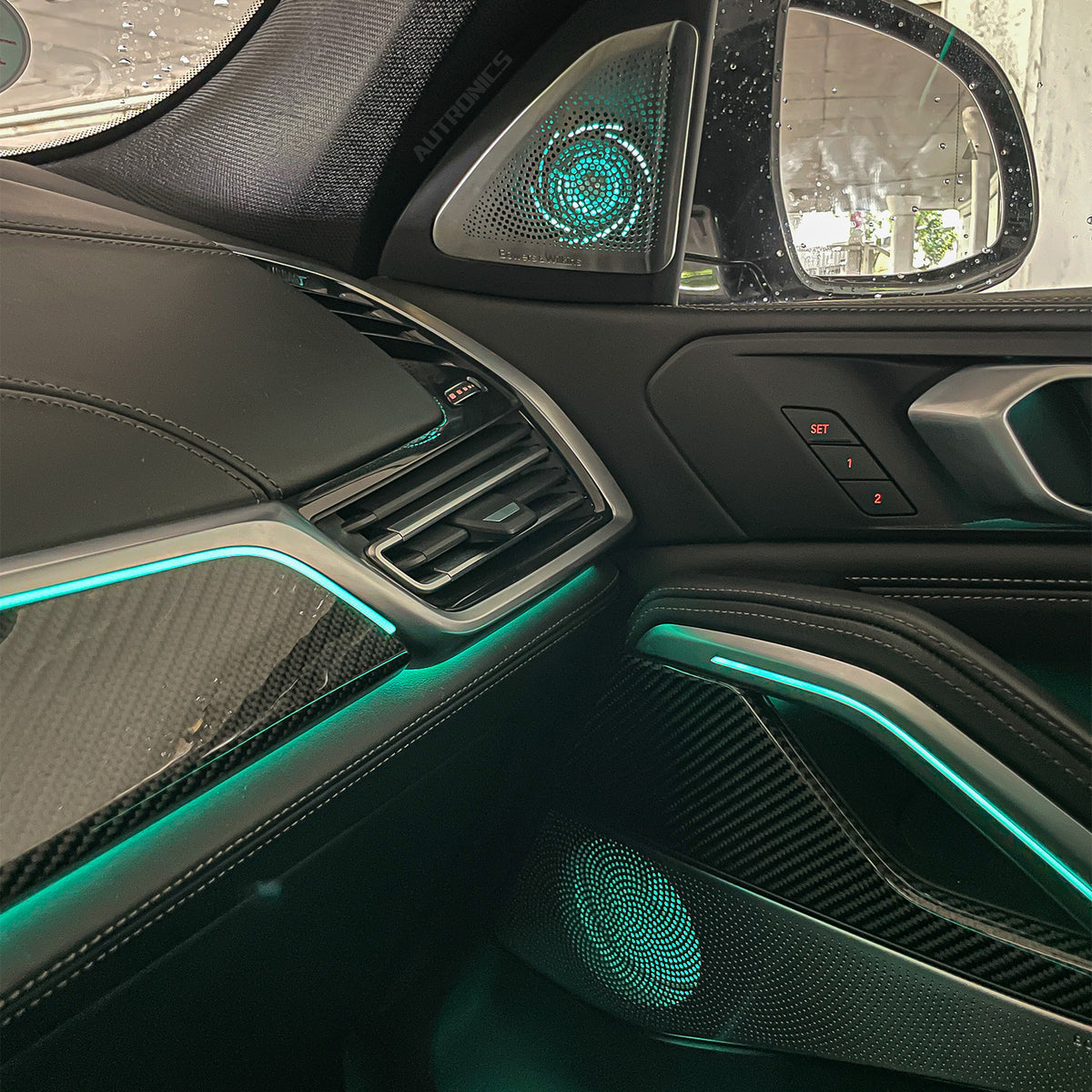 LED Lautsprecher- Abdeckungen Hochtöner Nachrüsten mit Ambientebeleuchtung für BMW X6 G06