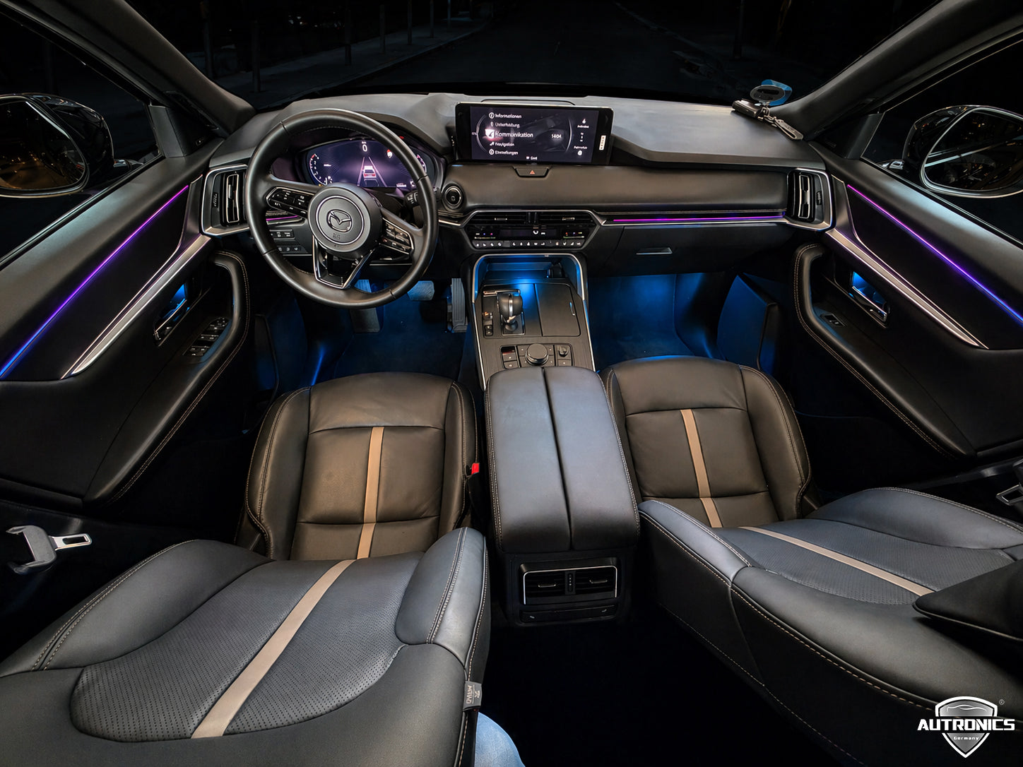 Dynamische LED Ambientebeleuchtung Nachrüstung für Mazda CX60 Premium Innenraumbeleuchtung mit RGB-App-Steuerung & Farbverlaufseffekt