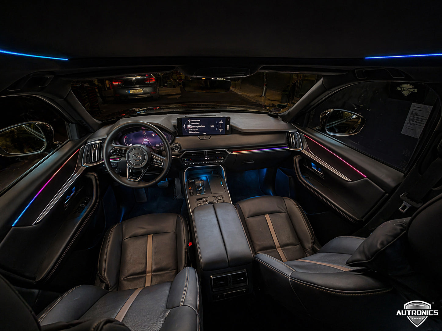 Dynamische LED Ambientebeleuchtung Nachrüstung für Mazda CX60 Premium Innenraumbeleuchtung mit RGB-App-Steuerung & Farbverlaufseffekt
