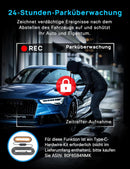 Dashcam Auto Kamera 180° / 360° Sicherheitskamera mit 24/7 Aufnahme & professionellem Einbau