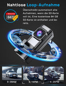 Dashcam Auto Kamera 180° / 360° Sicherheitskamera mit 24/7 Aufnahme & professionellem Einbau