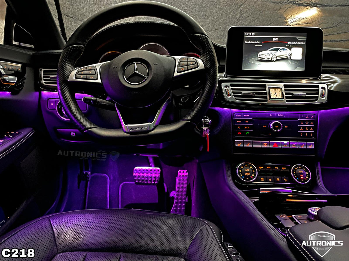 Ambientebeleuchtung Nachrüsten Mercedes E & CLS Klasse W212 & W218 – LED Innenraumbeleuchtung