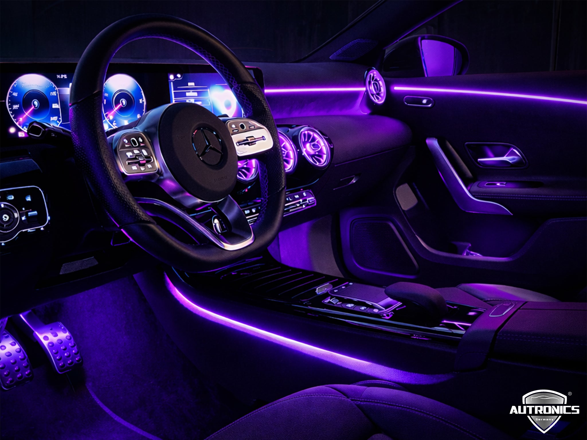 Ambientebeleuchtung Nachrüsten für Mercedes A-Klasse & CLA W177/W118 – LED Innenraumlicht Set