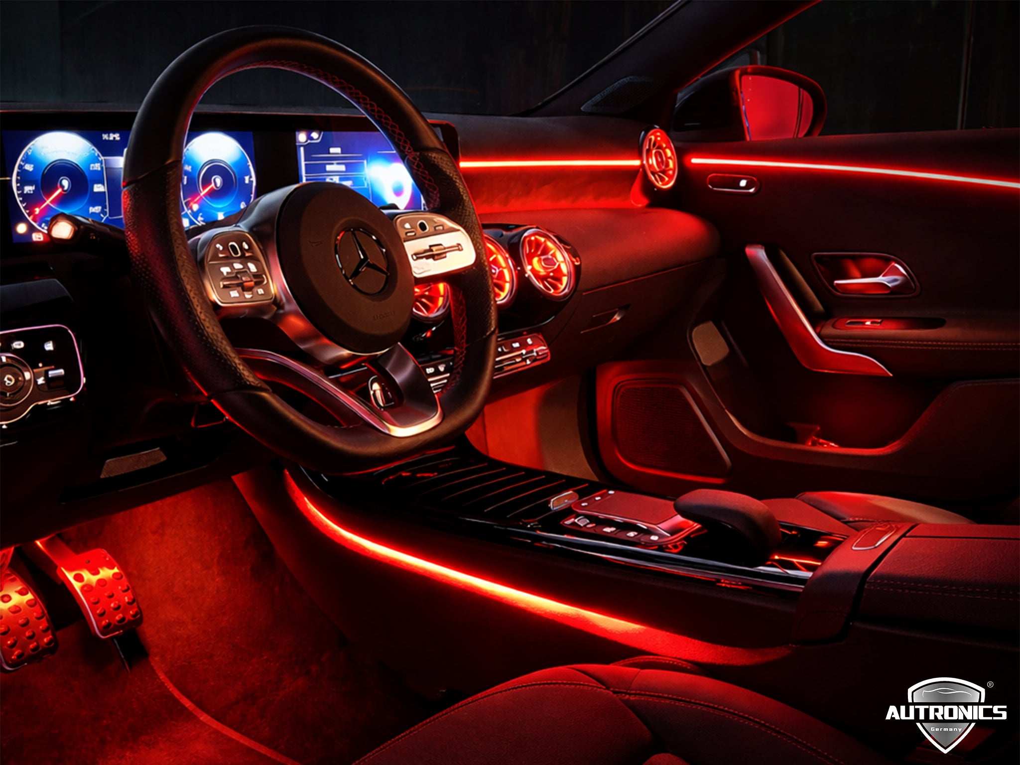 Ambientebeleuchtung Nachrüsten für Mercedes A-Klasse & CLA W177/W118 – LED Innenraumlicht Set