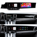 Android 13 Dual-Widescreen Display Nachrüstung – 12,3" Full HD CarPlay Android Auto Navigation Multimedia System 8GB RAM 128GB ROM passend für Porsche Panamera Cayenne Macan inkl. Profi-Einbau