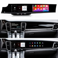 Android 13 Dual-Widescreen Display Nachrüstung – 12,3" Full HD CarPlay Android Auto Navigation Multimedia System 8GB RAM 128GB ROM passend für Porsche Panamera Cayenne Macan inkl. Profi-Einbau