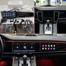 Android 13 Dual-Widescreen Display Nachrüstung – 12,3" Full HD CarPlay Android Auto Navigation Multimedia System 8GB RAM 128GB ROM passend für Porsche Panamera Cayenne Macan inkl. Profi-Einbau