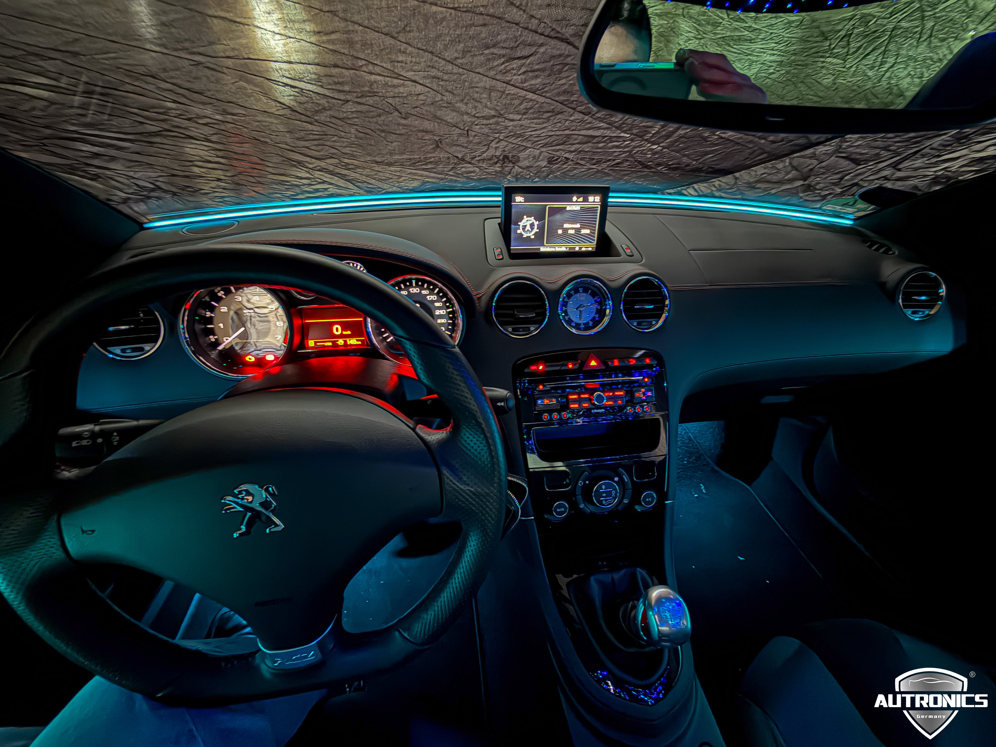 Ambientebeleuchtung Nachrüstung Peugeot RCZ R RGB LED Dynamische Innenraumbeleuchtung inkl. Profi Einbau