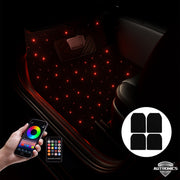 LED Sternenhimmel Fußmatten Umbau Service – RGB Auto Fußraumbeleuchtung 64 Farben App & Fernbedienung Universal Fahrzeug Starfloor Nachrüstung