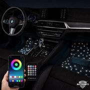LED Sternenhimmel Fußmatten Umbau Service – RGB Auto Fußraumbeleuchtung 64 Farben App & Fernbedienung Universal Fahrzeug Starfloor Nachrüstung