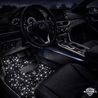 LED Auto Fußmatten mit Sternenhimmel-Effekt Universelle RGB LED Fußraumbeleuchtung für alle Fahrzeuge 64 Farben App- & Fernbedienung Starfloor by Autronics