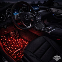 LED Auto Fußmatten mit Sternenhimmel-Effekt Universelle RGB LED Fußraumbeleuchtung für alle Fahrzeuge 64 Farben App- & Fernbedienung Starfloor by Autronics