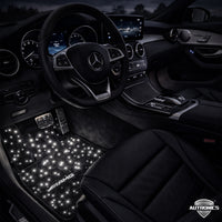 LED Auto Fußmatten mit Sternenhimmel-Effekt Universelle RGB LED Fußraumbeleuchtung für alle Fahrzeuge 64 Farben App- & Fernbedienung Starfloor by Autronics