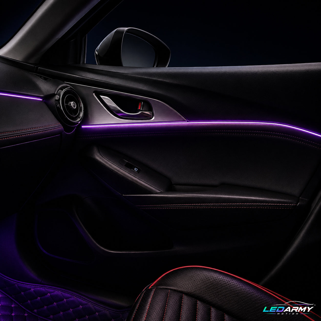 Dynamische RGB LED Ambientebeleuchtung Nachrüstung für Mazda CX-3 inkl. Profi-Einbau