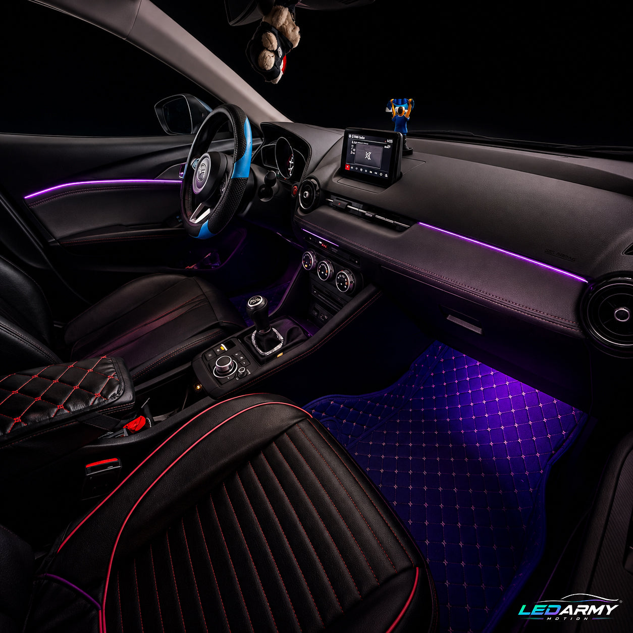 Dynamische RGB LED Ambientebeleuchtung Nachrüstung für Mazda CX-3 inkl. Profi-Einbau