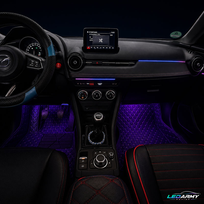 Dynamische RGB LED Ambientebeleuchtung Nachrüstung für Mazda CX-3 inkl. Profi-Einbau