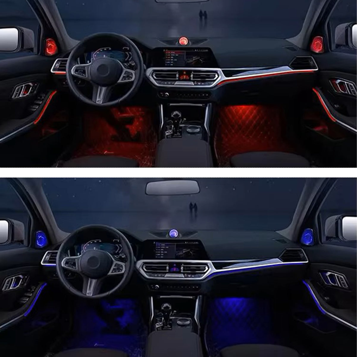 LED Lautsprecher- Abdeckungen Hochtöner Nachrüsten mit Ambientebeleuchtung für BMW 3er/4er G20 G21 G22 G23 G26